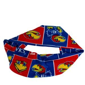 UNIVERSITY OF KANSAS Jayhawks Fleece Cowl Neck Scarf Unisex Zippered Pocket‎